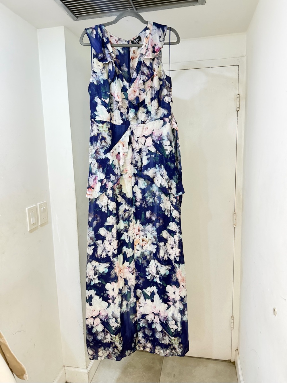 Parker Black Pastel Floral maxi dress